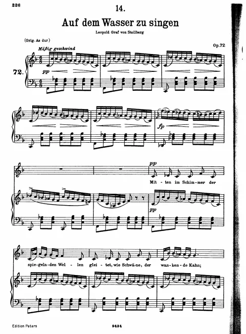 Complete Score (Low voice, transposed to F major)
