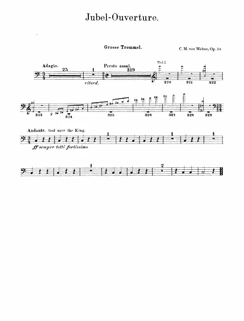 Bass Drum, Cymbals, Triangle