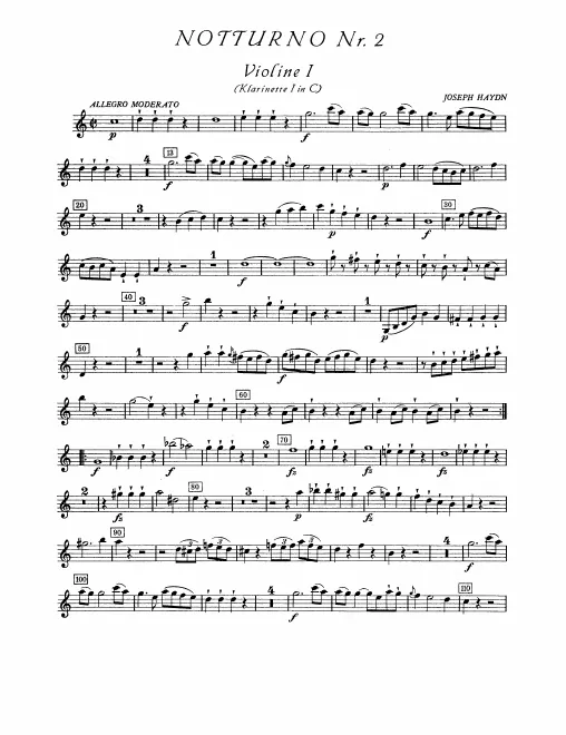 Violins I/Clarinet 1 (C)