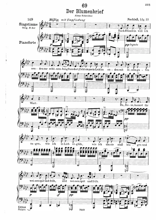 Complete Score (Low voice, transposed to A♭ major)