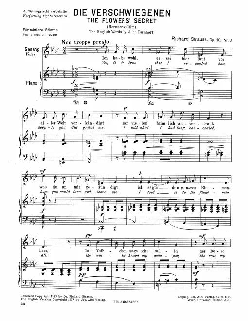 Complete Score (medium voice, transposed to F minor)