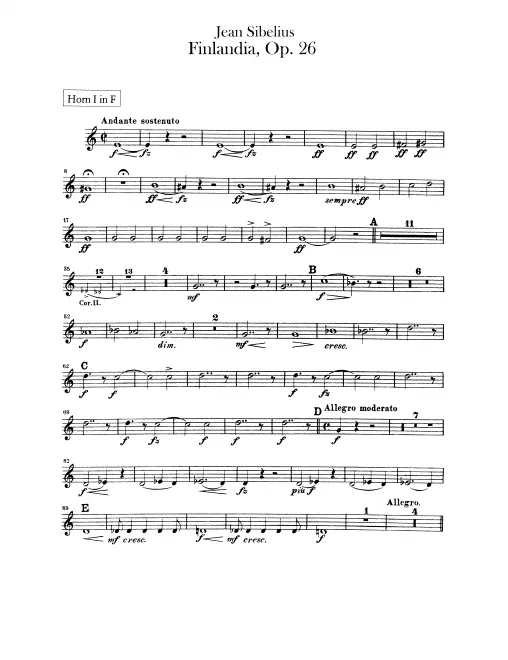Horn 1, 2, 3, 4 (F)