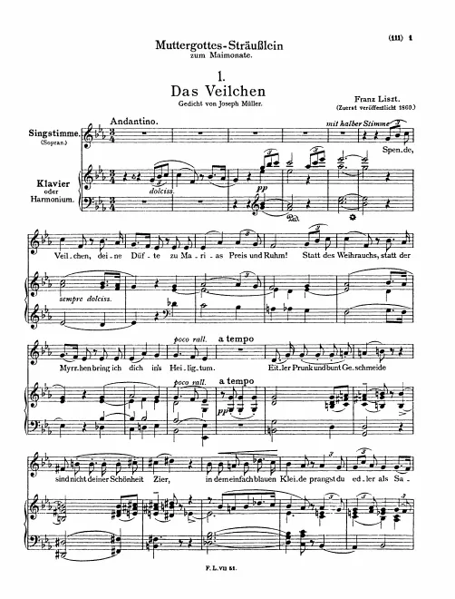 1. Das Veilchen (S.316/1)