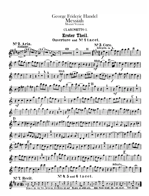 Clarinet 1, 2 (A, C, B♭)