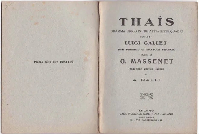 Complete Libretto (Italian)