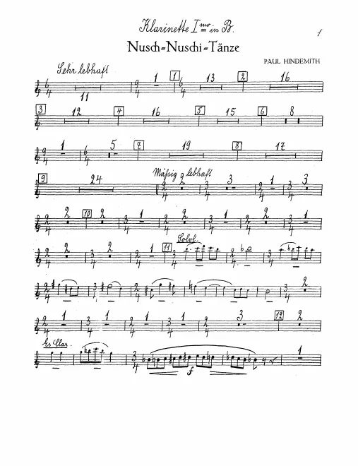 Clarinet 1, 2 (B♭), E♭ Clarinet, Bass Clarinet (B♭)