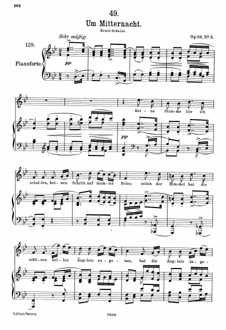 Complete Score (Original / High Voice, B major)