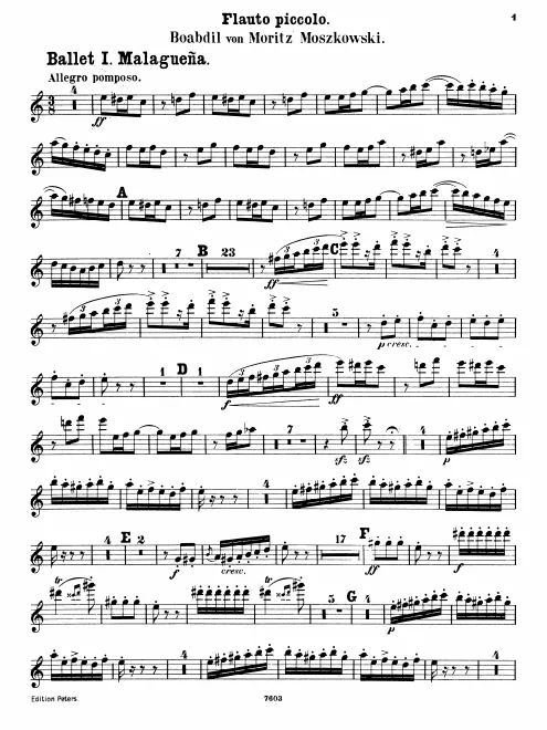 Piccolo, Flute 1, 2