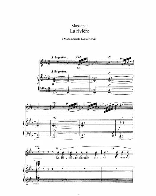 Complete Score (E♭ Major: high voice and piano)