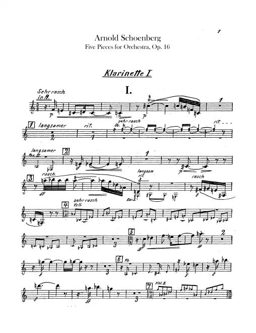Clarinet 1, 2 (A, B), Piccolo Clarinet (D) (doubling 3rd (B, A)