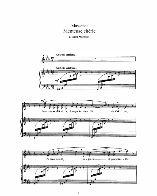 Complete Score (E♭ Major: high voice and piano)