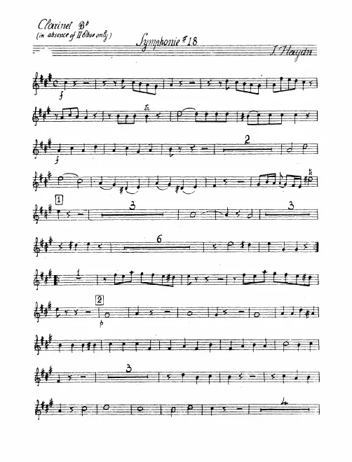 Clarinet (B♭, alternate to Oboe 2)