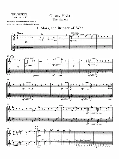 Trumpet 1/2 (C, plus B♭ transposed)