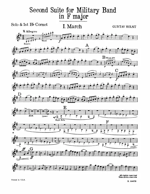 Cornet 1/Solo, 2 (B♭), Trumpet 1/2 (B♭)