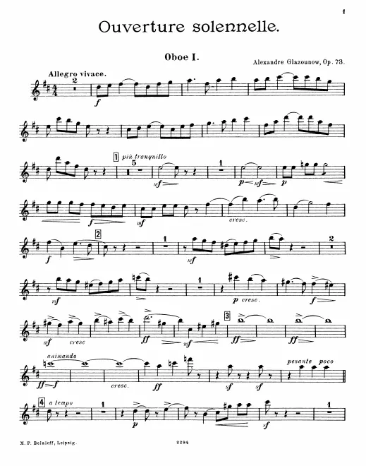Oboe 1, 2