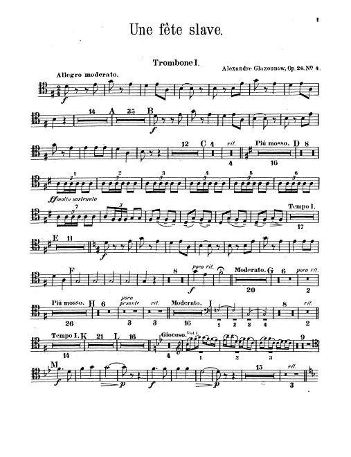 Trombone 1, 2, 3, Tuba