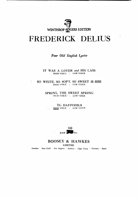 Complete Score (high voice, in C major)