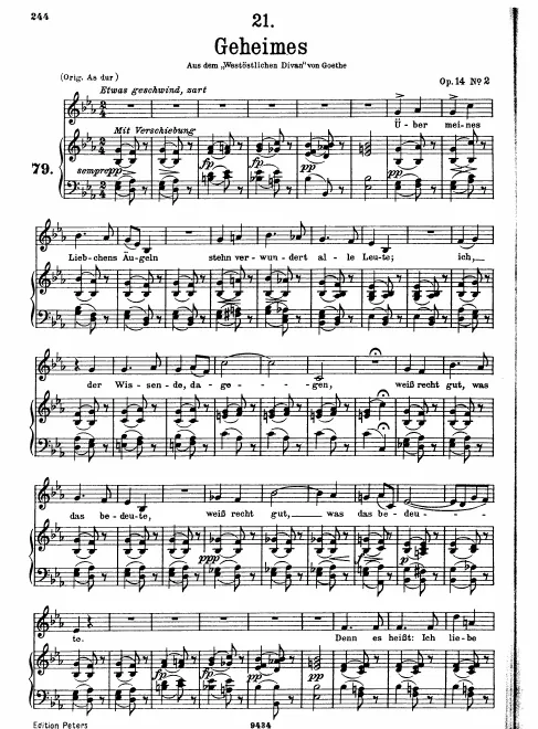 Complete Score (low voice, transposed to E♭ major)