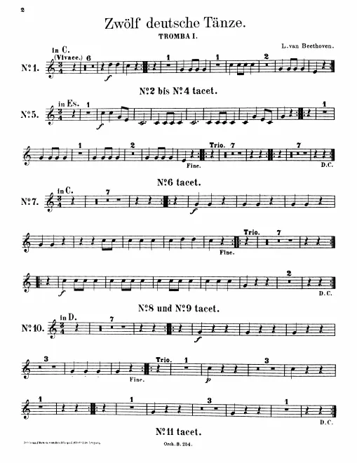 Trumpet 1, 2 (E♭/D/C)