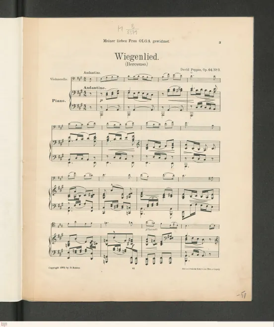 Complete Score and Cello Part