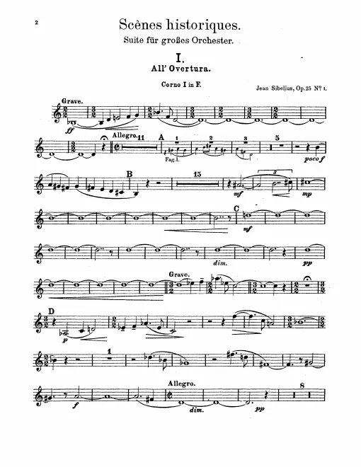 Horn 1, 2, 3, 4 (F)