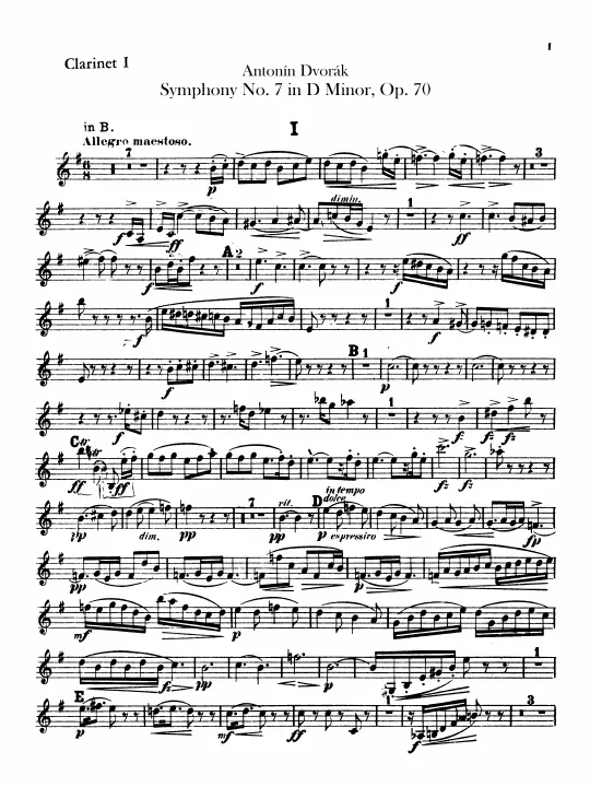 Clarinets 1, 2 (B♭, A)