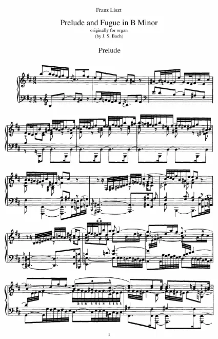 6. Prelude and Fugue in B minor, BWV 544 (S.462/6)