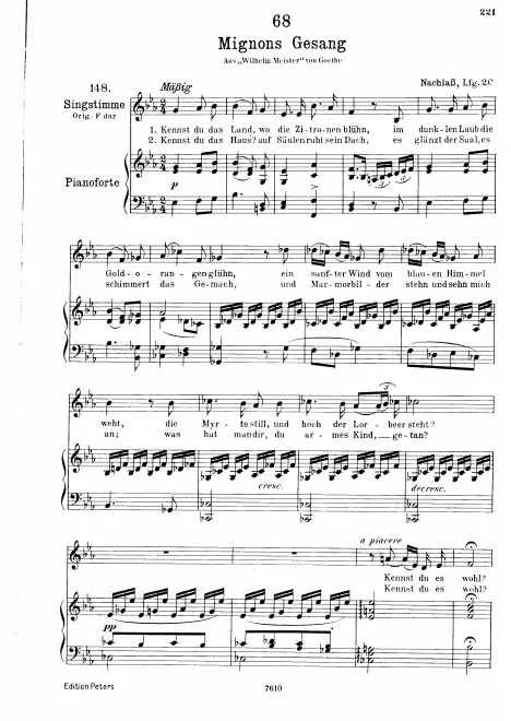 Complete Score (Low Voice, transposed to E♭ major)