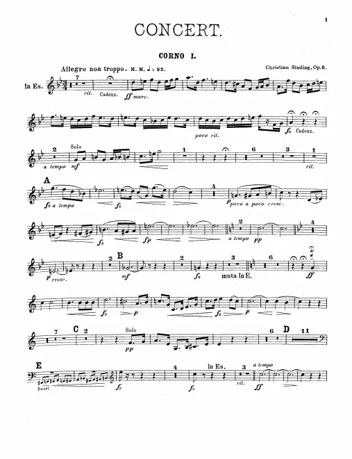 Horn 1, 2, 3, 4 (E♭)