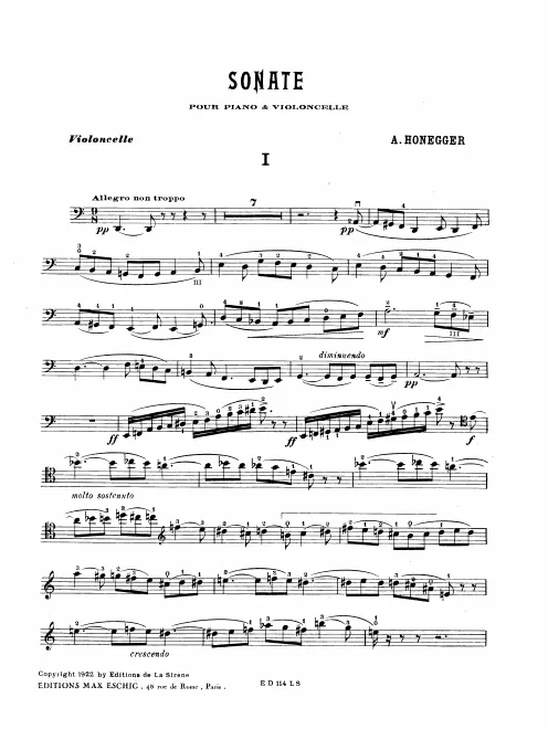 Complete Score and Cello Part (different scan)