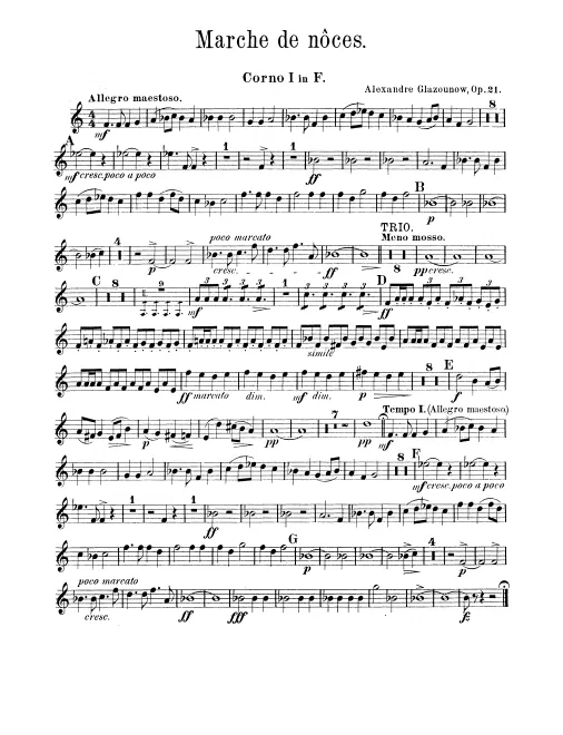 Horn 1, 2, 3, 4 (F)