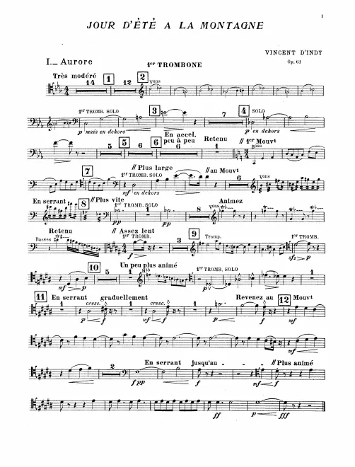 Trombone 1, 2, 3, Contrabass Trombone