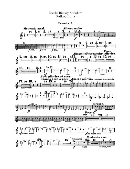 Trumpet 1, 2 (A, B♭)