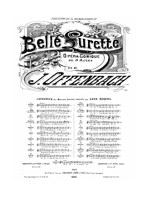No.13, Duetto: "Ce fut à Londres que mon père" (Act II, No.13)