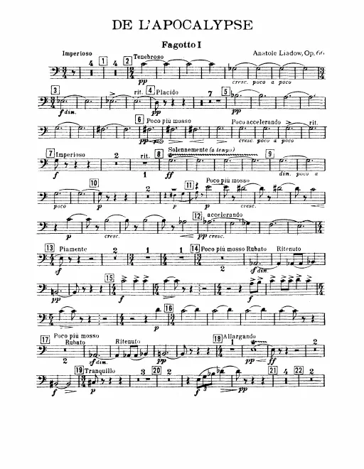 Bassoon 1, 2, Contrabassoon