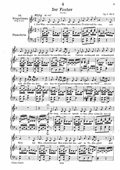 Complete Score (Low voice, transposed to F major)
