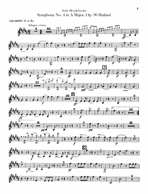 Trumpet 2 (B♭, Transposed)