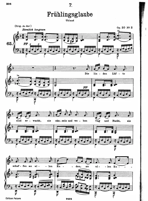 Complete Score (Low voice, transposed to F major)