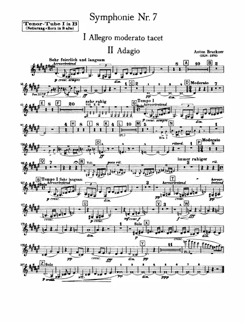 Tenor Wagner Tuba 1, 2 (B♭), Bass Wagner Tuba 1, 2 (F)