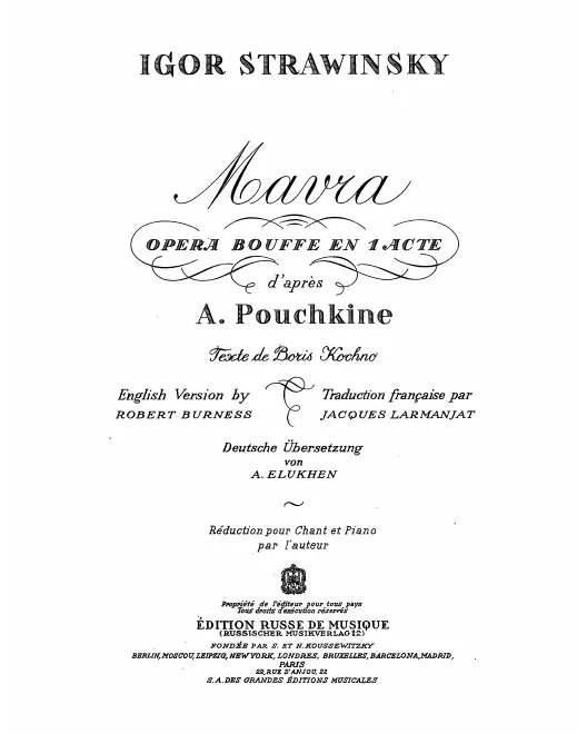 Vocal Score