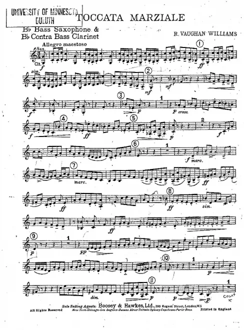 Contrabass Clarinet/Bass Saxophone (B♭)