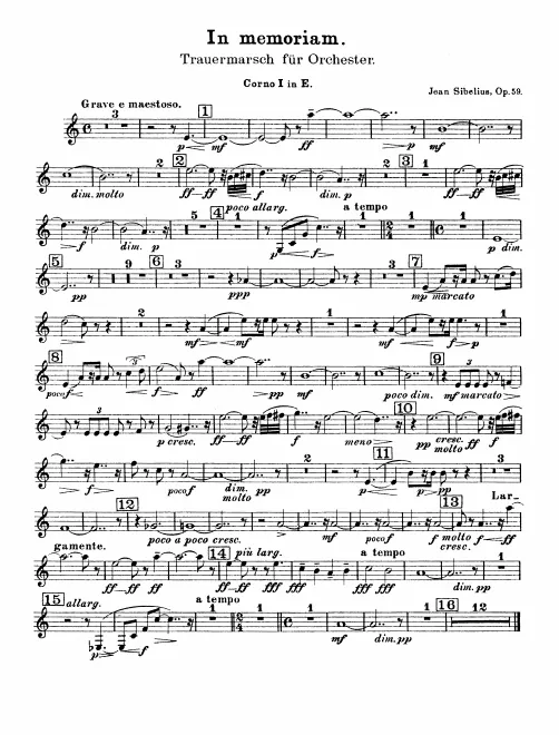 Horn 1, 2, 3, 4 (E)