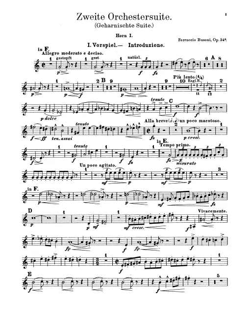 Horn 1, 2, 3, 4 (D/E/F)
