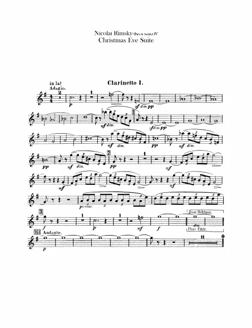 Clarinet 1 (A, B♭)