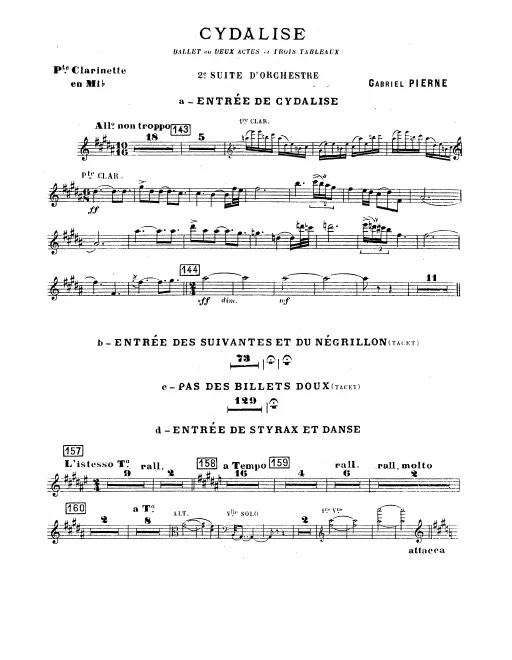 Piccolo Clarinet (E), Clarinet 1/2, 3 (A/B), Bass Clarinet (B)