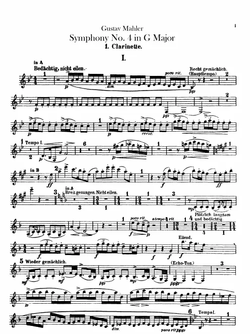 Clarinet 1 (B♭/A/C)