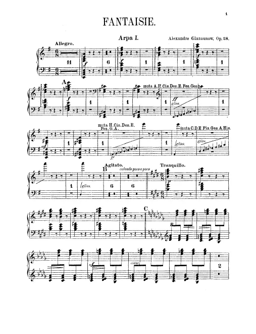 Harp 1, 2 (ad lib.)