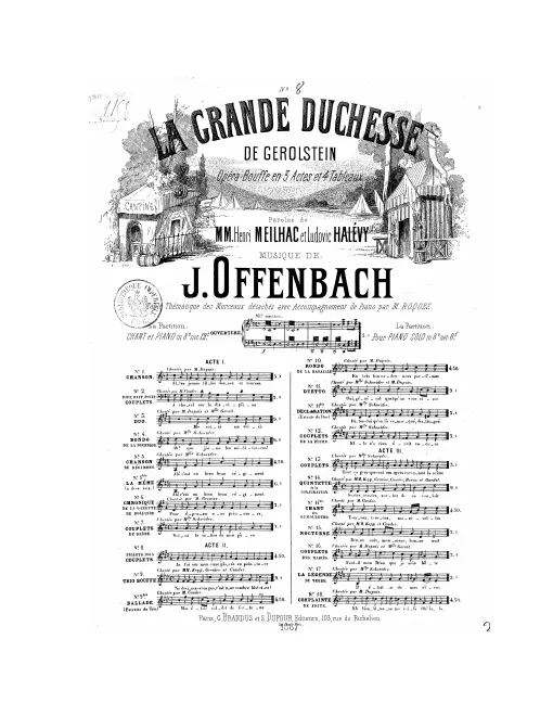 No.8, Couplets des lettres: "Je t'ai sur mon cœur" (Act II, No.8b)