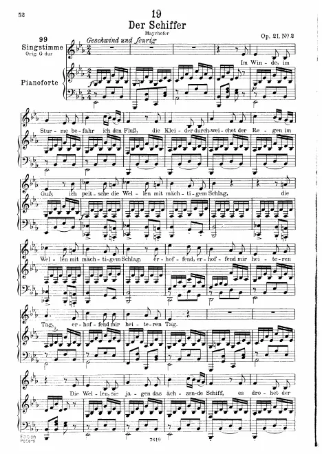 Complete Score (Original / Low voice, E♭ major)