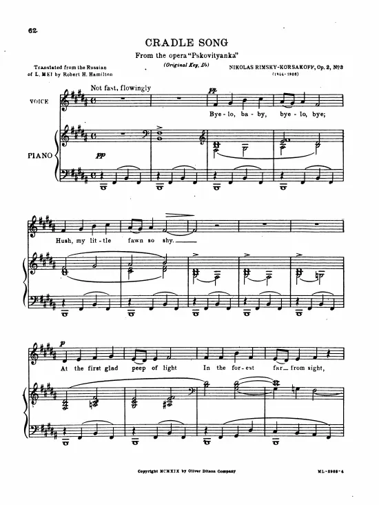 3. Lullaby (for low voice)